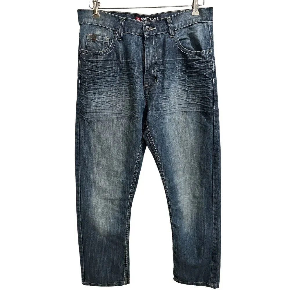 Southpole Men’s Jeans Baggy Y2K 90’s‎ Dark Wash 34x31.5